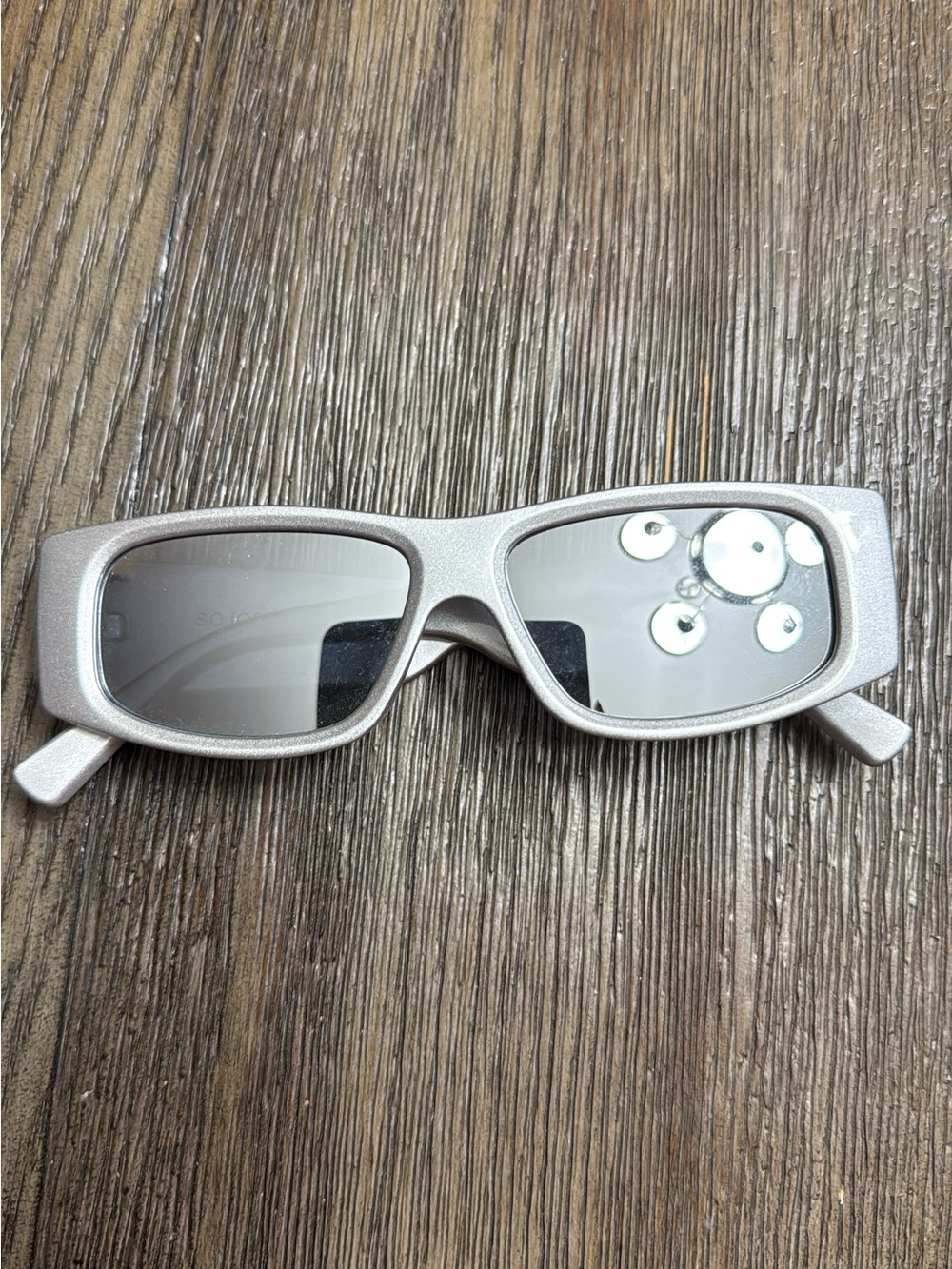 Silver Rectangular Sunglasses